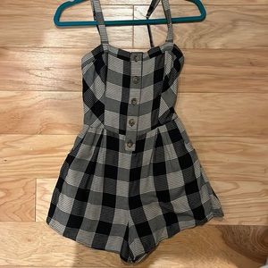 Hollister plaid romper